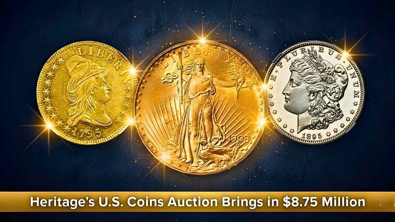 Heritage U.S. Coins Auction Pulls $8.75 Million, Led by 1908-S Double Eagle