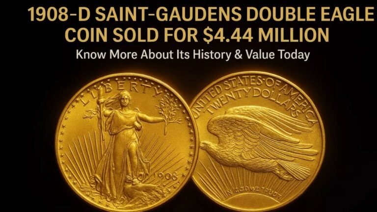 1908-D Saint-Gaudens Double Eagle Sold for $4.44 Million – History, Rarity, and Value Explained