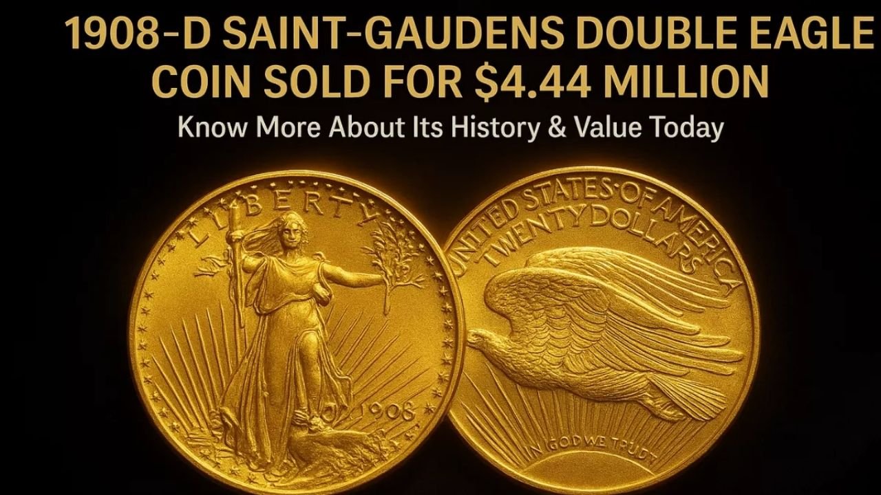 1908-D Saint-Gaudens Double Eagle Sold for $4.44 Million – History, Rarity, and Value Explained